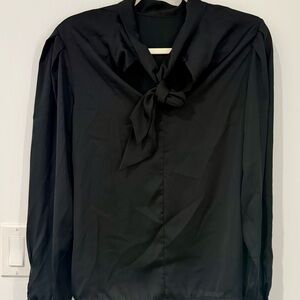Prologue Black Blouse with Stylish Knot